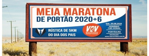 09/08/2026 - VII MEIA MARATONA E X RUSTICA DE 5KM DE PORTAO 2020+6